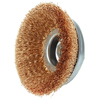 Weiler 6" Crimped Wire Cup Brush .020" Bronze Fill 5/8"-11 UNC Nut 14316